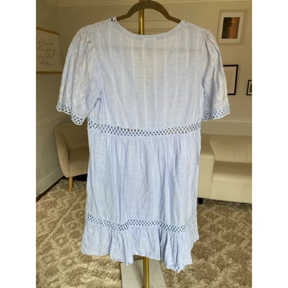 Knox Rose Cut Out Dress Mini Cottagecore Easter Spring Coquette Embroidered Boho - Picture 3 of 7